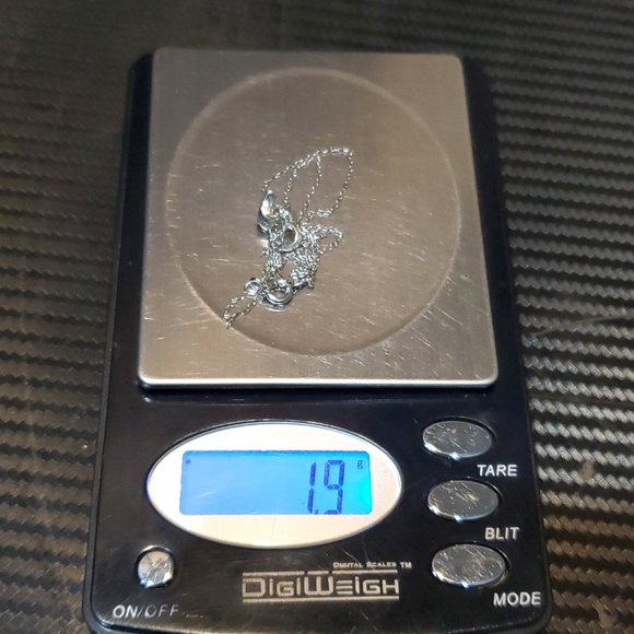 18 Inch 925 Sterling Silver Cute Brilliant Single Cubic Zirconia Necklace - Picture 7 of 7